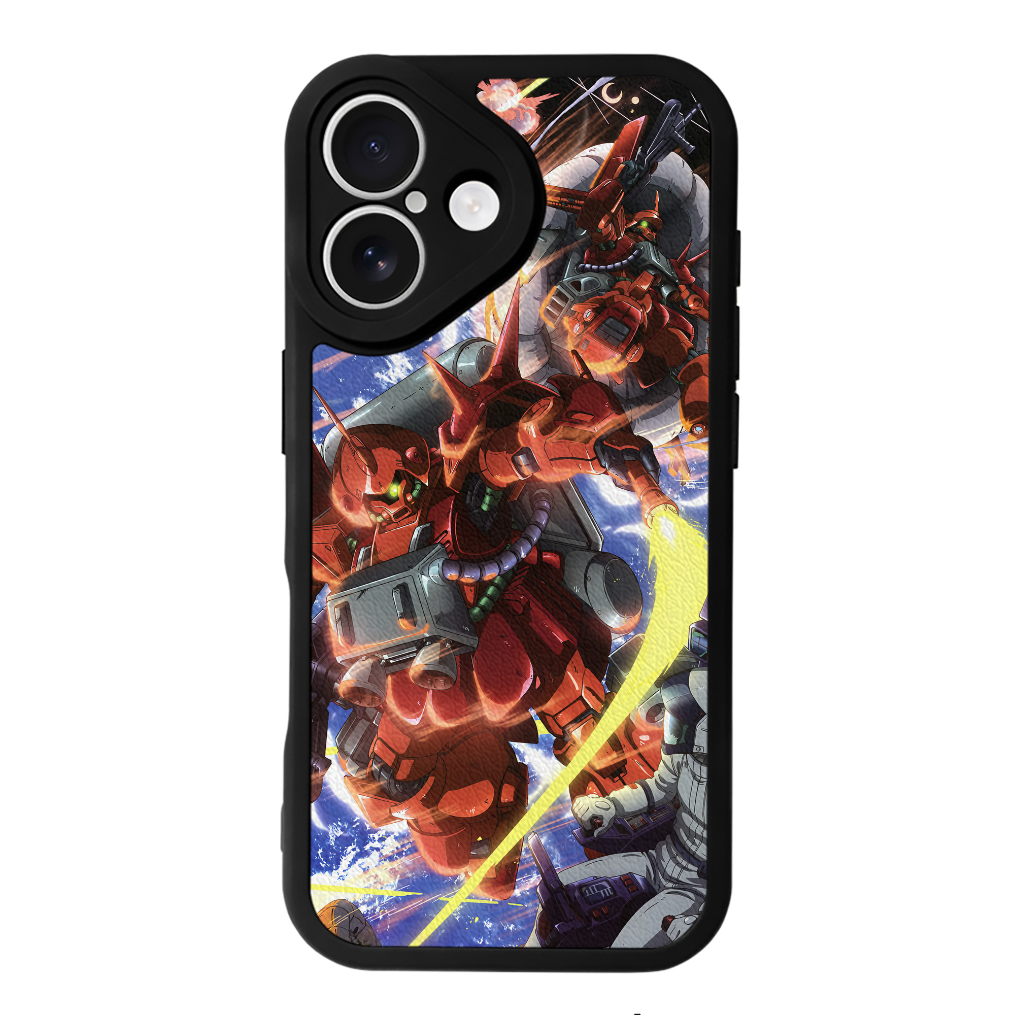 （画像用） 機動戦士ガンダム Mobile Suit Gundam 【iPhone 16シリーズ対応】シリコンスマホケース（レザー調） 材質：シリコン
